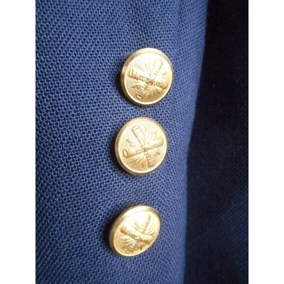 VTG Cross Winsor Mens Navy Blue Sport Coat 2 Button Front Long Sleeve Size 46PS - Picture 4 of 7